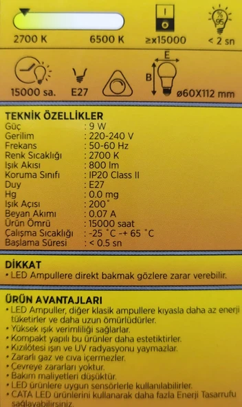 Ct-4058 Rgb Kumandalı Led Ampul - 2