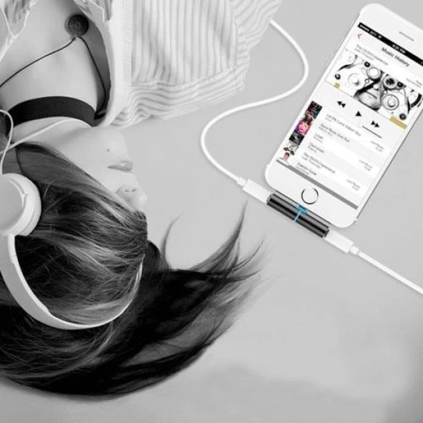 Concord 2in1 Lightning Bluetooth Splitter Aux 3.5mm & Şarj C864 - Resim 5