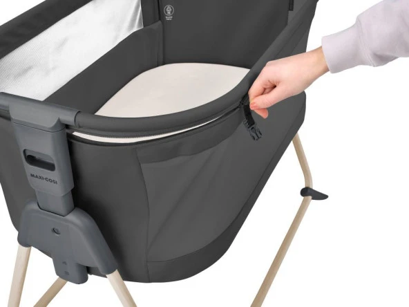 Maxi-Cosi Tori Hafif Kompakt Ve Katlanabilir Anne Yanı Beşik Beyond Graphite - 7