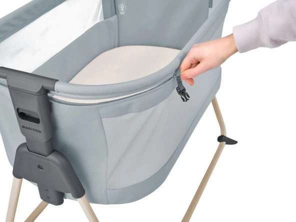 Maxi-Cosi Tori Hafif Kompakt Ve Katlanabilir Anne Yanı Beşik Beyond Grey - 6