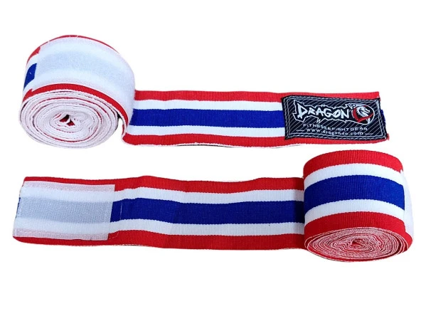 DragonDo 83818 Thailand Bayraklı 5 Metre Elastik Bandaj Boks Bandajı Muay Thai Bandajı Kick Boks Bandajı - 3