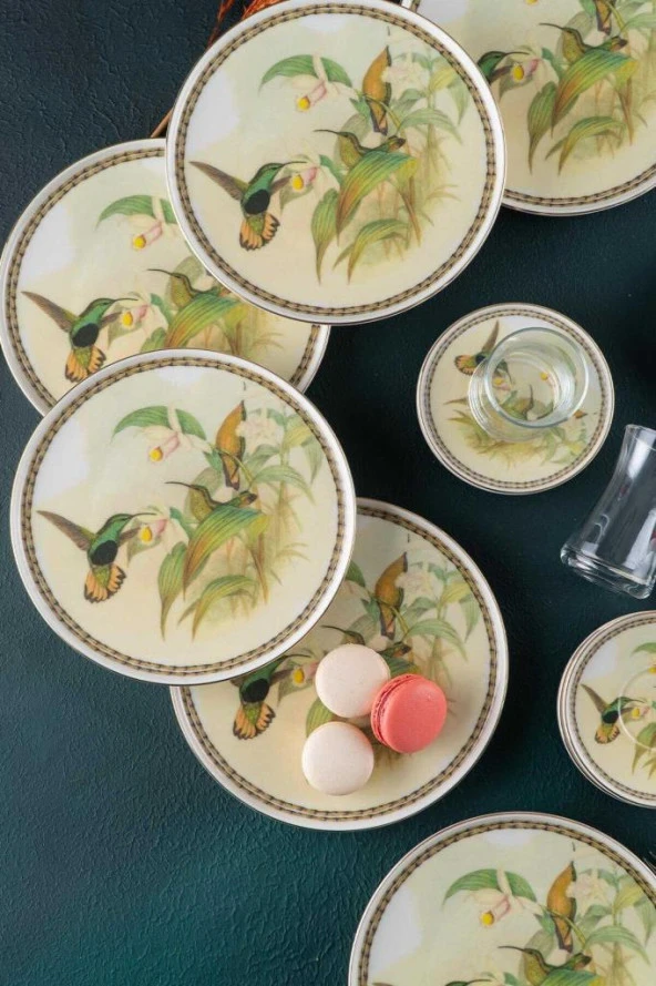 Acar Orina 18 Parça Porselen Pasta-İkram Seti XTL-05581 - 3