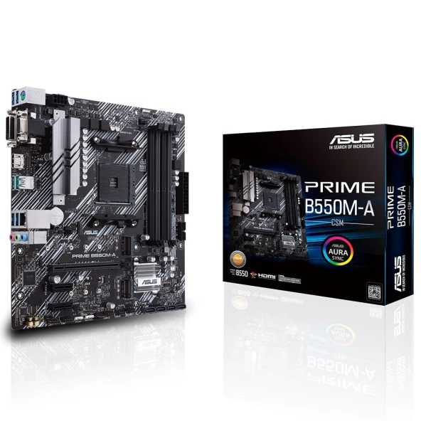 ASUS PRIME B550M-A/CSM AMD B550 Soket AM4 DDR4 4400 Mhz mATX Anakart