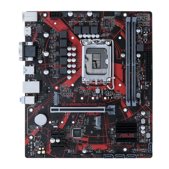 ASUS EX-B660M-V5 D4 INTEL B660 SOKET LGA1700 DDR4 5333MHz(OC)  M.2 mATX Anakart