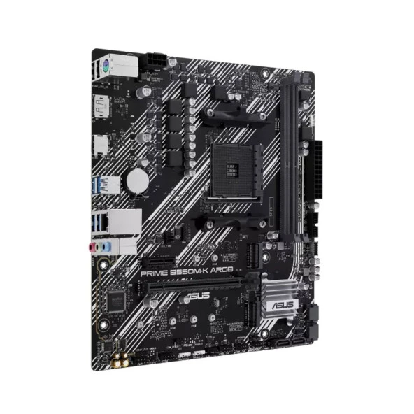 ASUS PRIME B550M-K ARGB AMD B550 Soket AM4 DDR4 5100MHz 2xM.2 mATX Anakart - 4