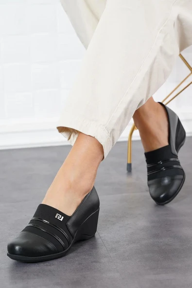 Norfix 3646 Strech Dolgu Topuk Kadın Ayakkabı - Resim 2