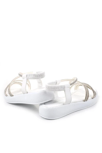 Castle Black 35250 Taş Detaylı Günlük Kadın Sandalet - Resim 11