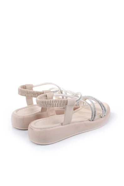 Castle Black 35250 Taş Detaylı Günlük Kadın Sandalet - Resim 12