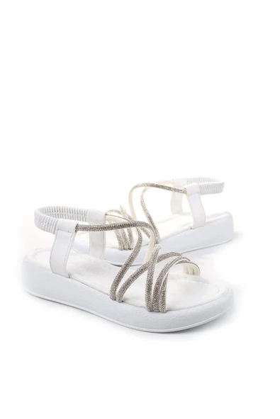 Castle Black 35250 Taş Detaylı Günlük Kadın Sandalet - Resim 2