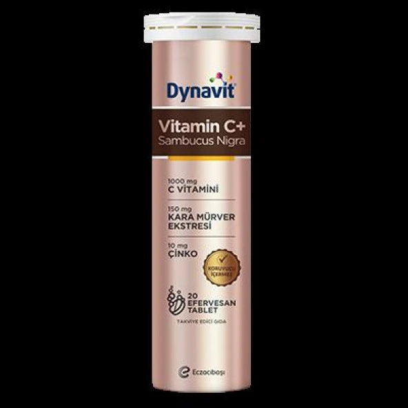 Dynavit Vitamin C + Sambucus Nigra 20 Efervesan Tablet