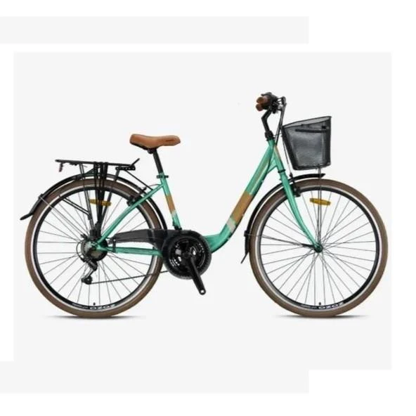 Kron Tetra 3.0 28 V 15 Şehir Bisikleti Mint Yeşili-Kahverengi-Bej