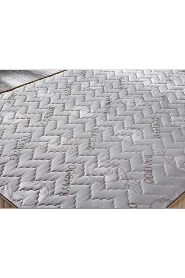 ASROYALLÜKS Bronz Çift Taraf Kullanım Bamboo Kumaş Yaylı Yatak - 4