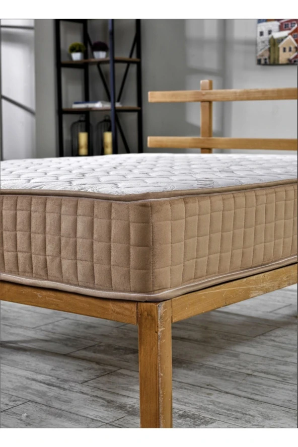 ASROYALLÜKS Bronz Çift Taraf Kullanım Bamboo Kumaş Yaylı Yatak - 5