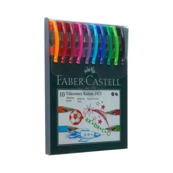 Faber-Castell Tükenmez Kalem Ailesi 1425 10'Lu Poşet