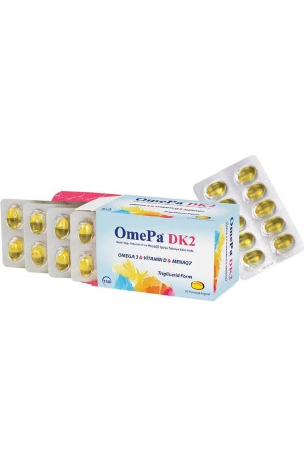 Omepa DK2 Omega 3 & Vitamin D & MENAQ7 50 Yumuşak Kapsül