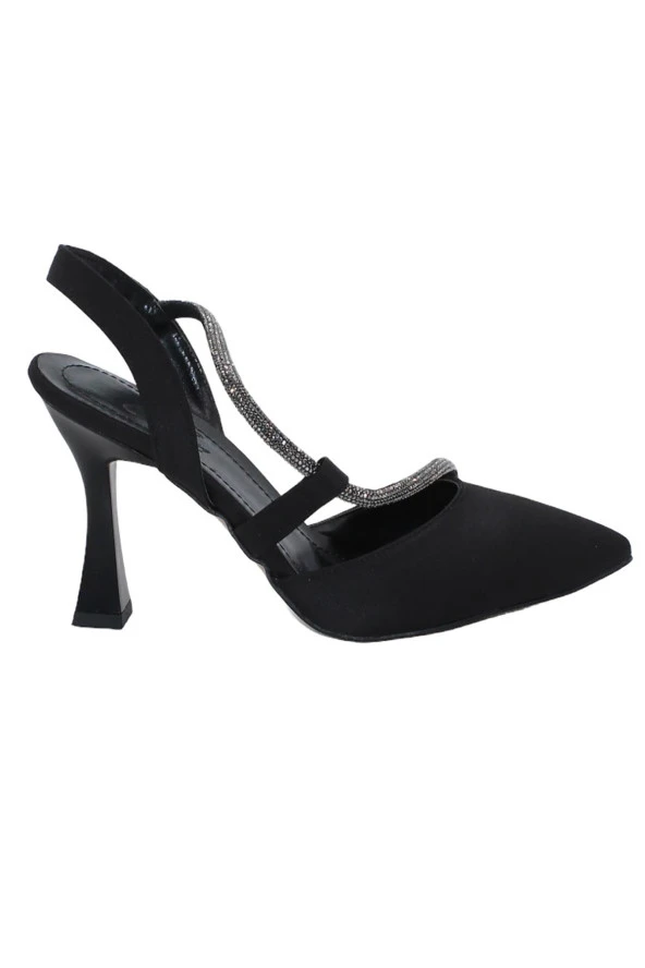 Mergenshoes K040 Siyah Günlük 9 Cm Klasik Topuk Kadın Ayakkabı