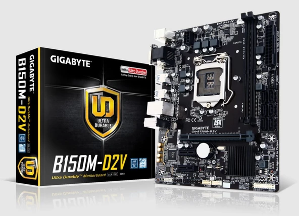 Gigabyte B150M-D2V DDR4 S+V+GL 1151p DDR4 2133MHz mATX Anakart