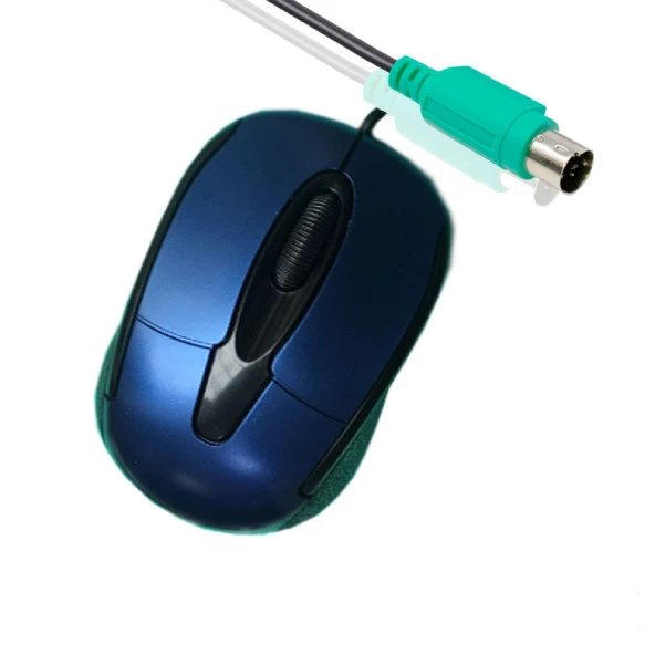 PS/2 Mouse Standart PS/2 Kablolu Optik Mouse Mavi