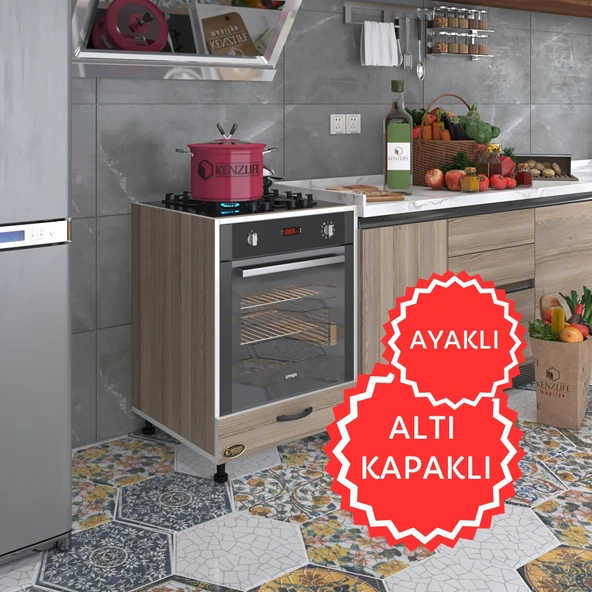 Kenzlife ankastre modülü kabini radon crd fırın ocak dolabı kapaklı ayaklı - 1