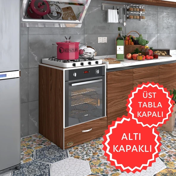 Kenzlife ankastre modülü kabini flor cvz kapaklı fırın ocak dolabı sabit tabla ürün görseli