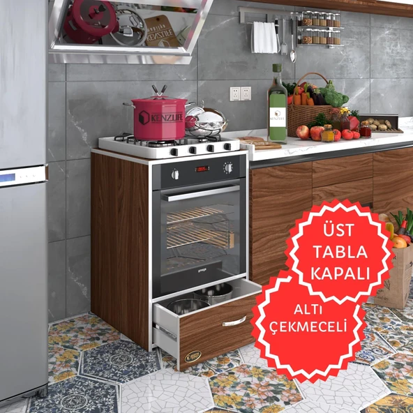Kenzlife ankastre modülü kabini argon cvz fırın ocak dolabı çekmeceli sabit tabla ürün görseli