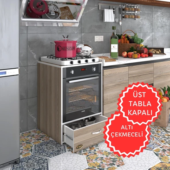 Kenzlife ankastre modülü kabini argon crd fırın ocak dolabı çekmeceli sabit tabla ürün görseli 1