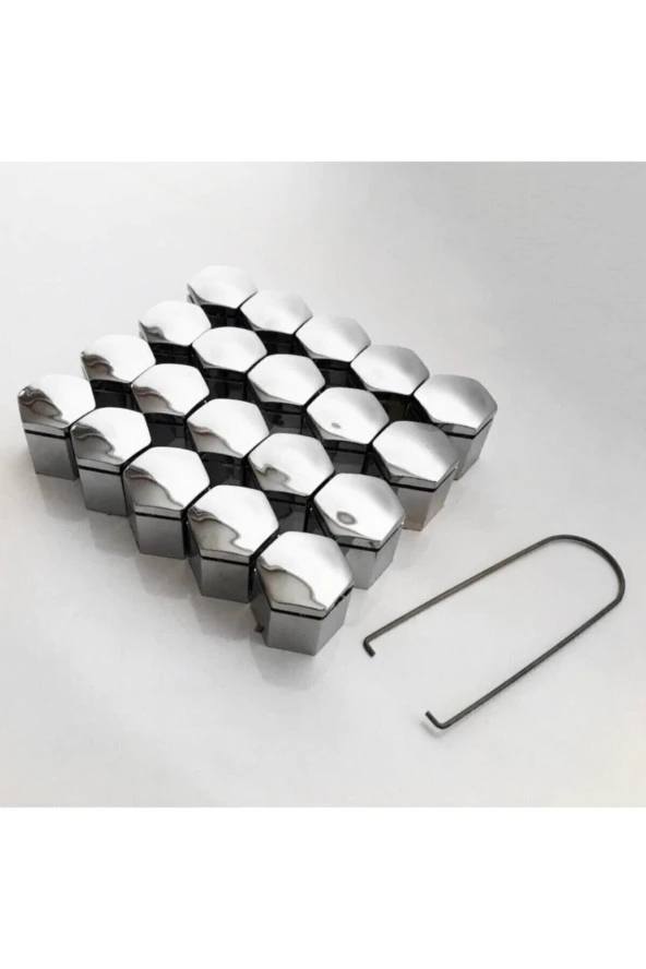 Daihatsu Copen Uyumlu Bijon Kapağı 17 Mm Krom Renk 20 Adet - Resim 2