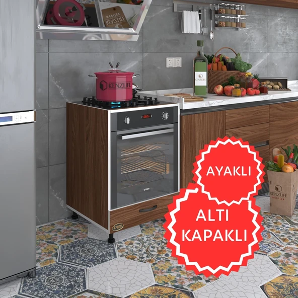 Kenzlife ankastre modülü kabini radon cvz fırın ocak dolabı kapaklı ayaklı - 1