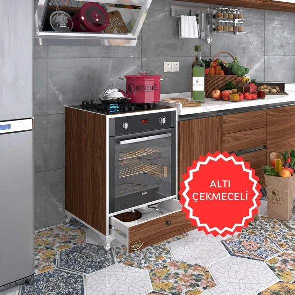 Kenzlife ankastre modülü kabini fosfat cvz fırın ocak dolabı çekmeceli ayaklı