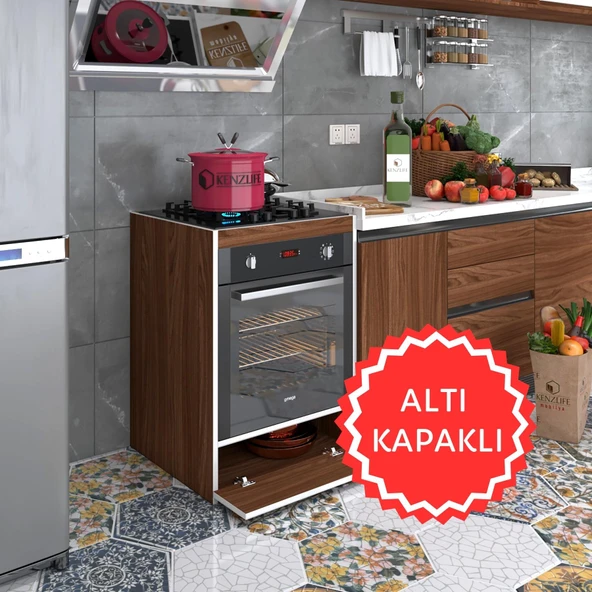 Kenzlife ankastre modülü kabini berilyum cvz fırın ocak dolabı kapaklı - 1