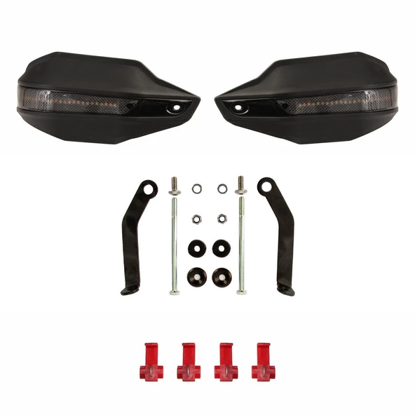 GP Kompozit CF Moto 250 NK 2018-2022 Uyumlu Led Sinyalli Elcik Koruma Siyah - Resim 5