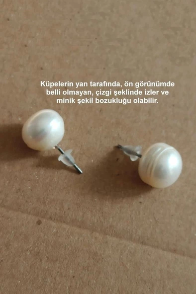 Kültür İncisi Çivili Küpe - 11 mm. İnci küpe 226 - 4