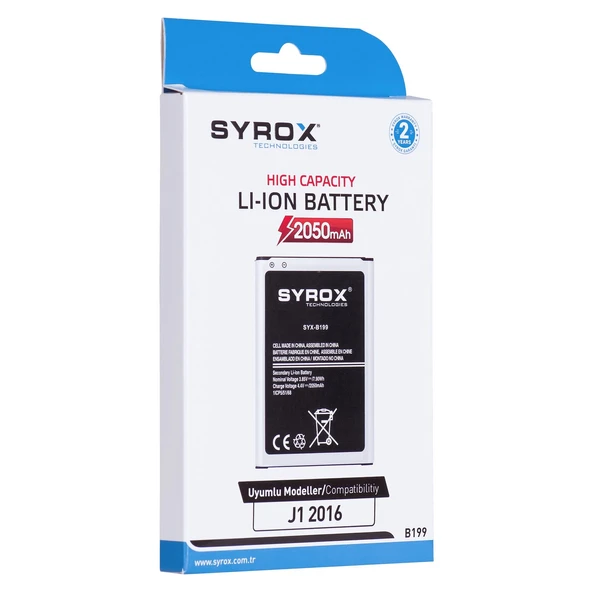 Syrox Samsung J1 2016 Batarya B199