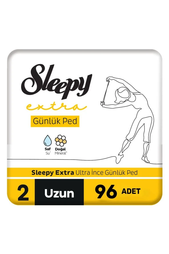 Sleepy Extra Ultra İnce Günlük Ped Uzun 96 Adet Ped