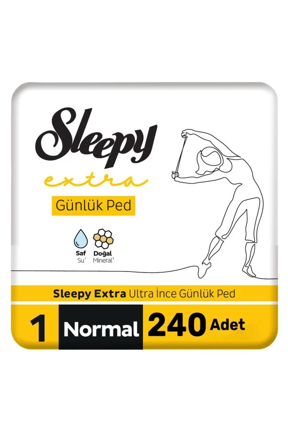 Sleepy Extra Ultra Ince Günlük Ped Normal 6x40=240 Adet Ped