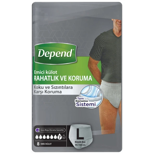 Depend Emici Külot Erkek L Beden 8x6 48 Adet