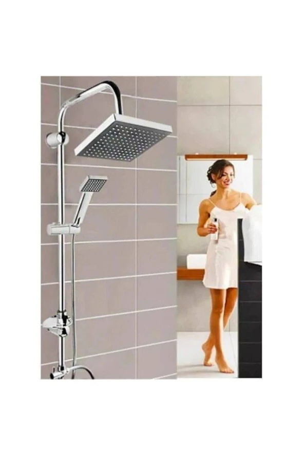 Moonshop 6'Lı Duş Seti Duş Robotu Banyo Bataryası Lavabo Bataryası Havluluk Peçetelik Musluk - 2