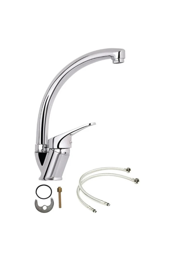 Moonshop Kuğu Uzun Evye Musluğu Çeşme Ve Banyo Bataryası