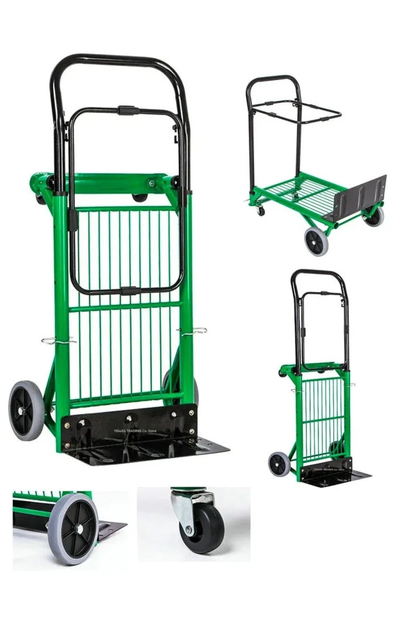 Moonshop El Arabası Yük Taşımayükseklik Ayarlı Çok Amaçlı El Arabası Yük Taşıma Arabası 90 Kg ürün görseli