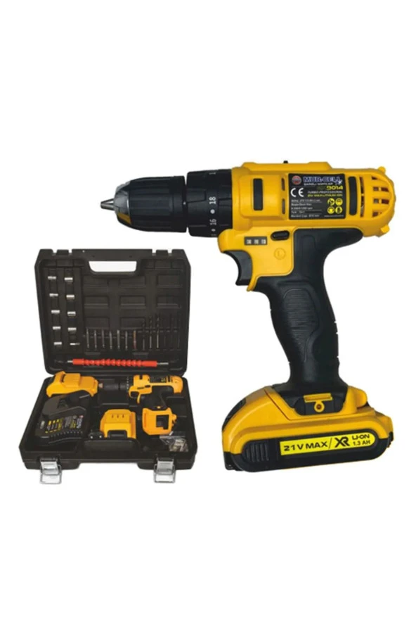 Metal Motor Darbeli 24 Watt 32 Parça Kızaklı 2 Çift Bataryalı Özel Çantalı Şarjlı Matkap... ürün görseli