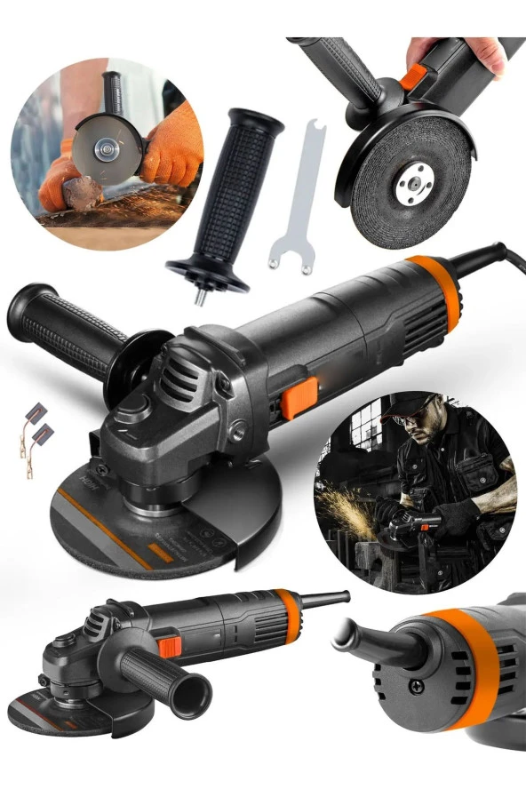 Moonshop Pro Metal Şanzuman Bakır Sargılı Avuç Içi Taşlama Demir Metal Kesme Makinesi Sprel 125 Mm ürün görseli