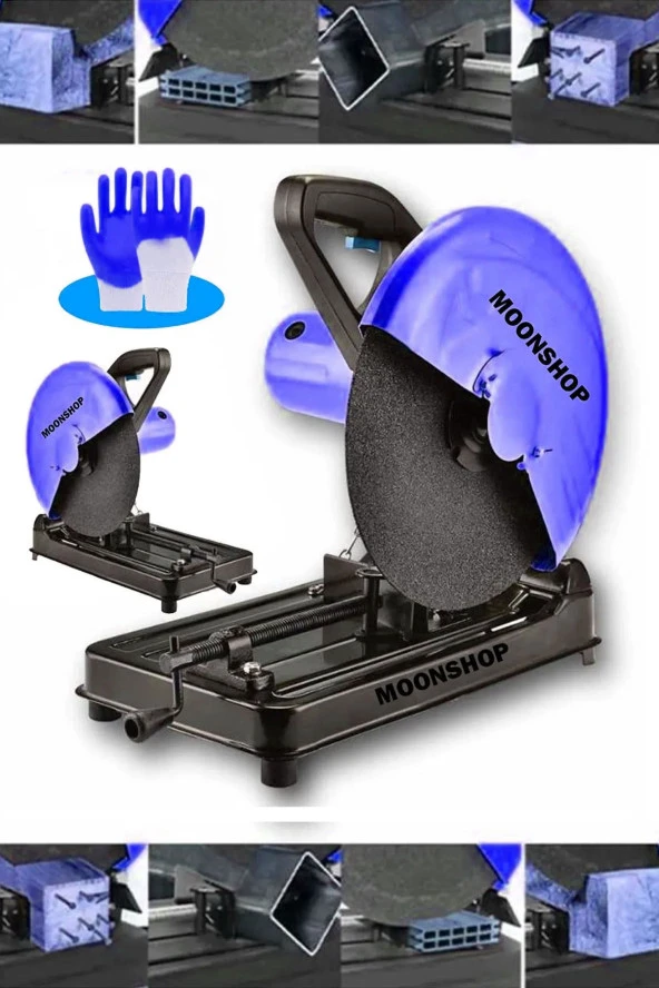 Moonshop 2000 W Profesyonel 355 Mm Metal Profil Kesme Makinası Kesme Taş Hediyeli Ürün.