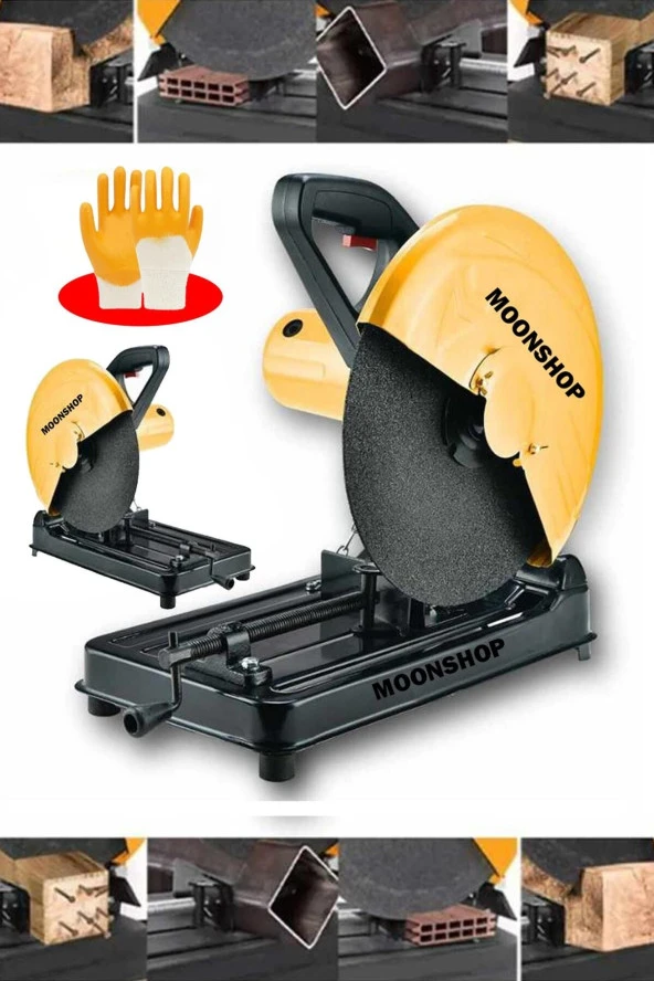 Moonshop 2000 W Profesyonel 355 Mm Metal Profil Kesme Makinası Kesme Taş Hediyeli Ürün.
