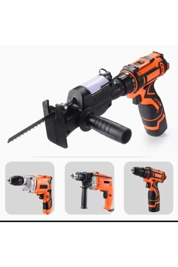 Moonshop Elektrikli Matkap Pistonlu Jig Testere Aparatı Ağaç Metal Işleme Adaptör - 2