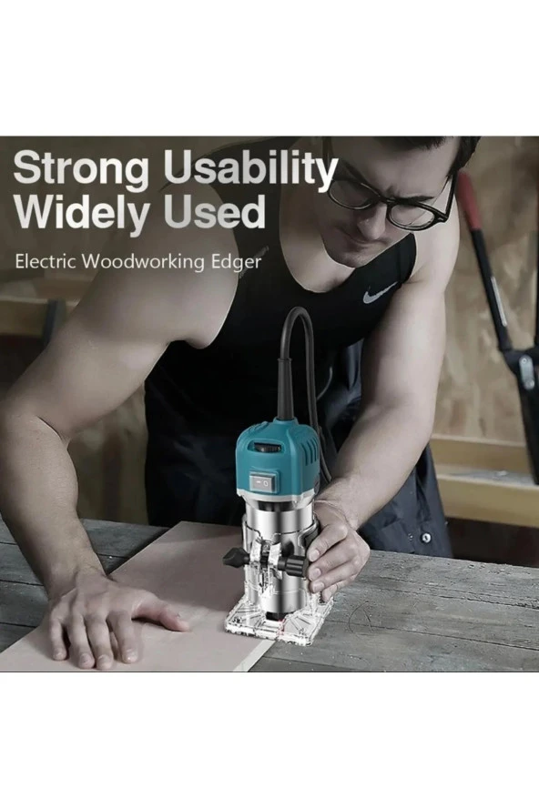 Moonshop 3100 Watt Profesyonel Formika Traşlama Freze Makinası Ve Uçları 6 Mm Pens 2 Yıl Garantili - 3