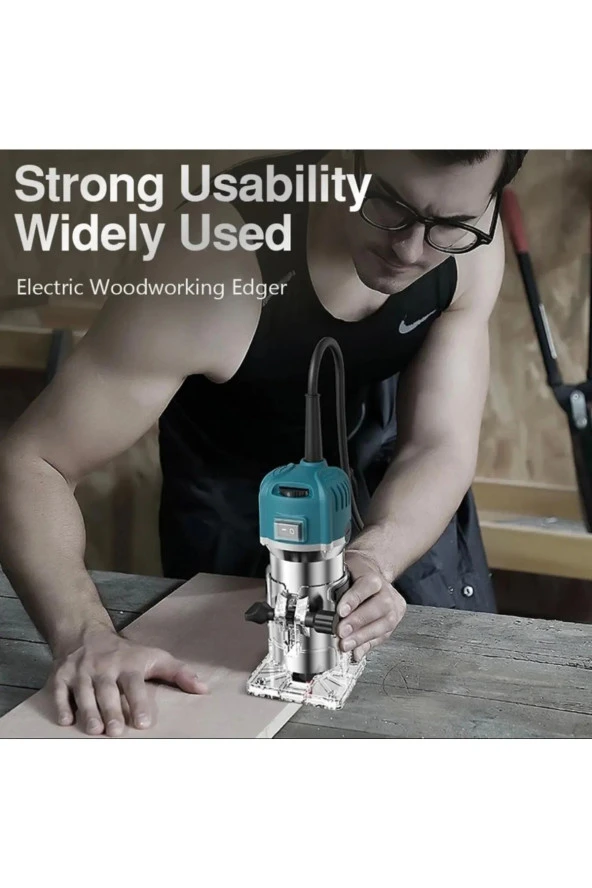 Moonshop 3600 Watt Profesyonel Formika Traşlama Freze Makinası Ve Uçları 6 Mm Pens 2 Yıl Garantili - 3