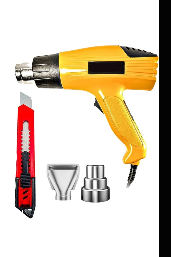 Moonshop Pro Japan Teknoloji 4800 Watt Darbeye Dayanıklı Kademeli Sıcak Hava Tabancası Hediyeli Ürün - 2