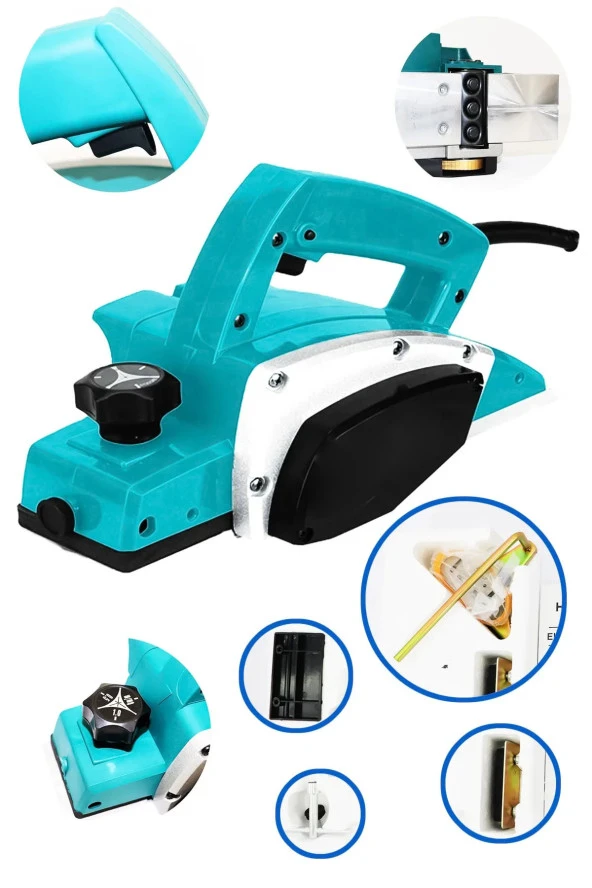 Pro 4400 Watt Motor Korumalı Otomatik Şanzıman Çift Bıçaklı Planya Rende Makinesi Garantili - 2