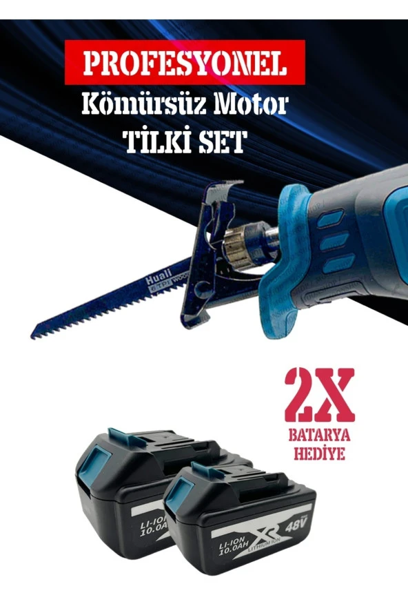 Moonshop Kömürsüz Çift Akülü Ağaç Dal Ve Çok Amaçlı Budama Tilki Kuyruğu+ 5 Bıçak - 5