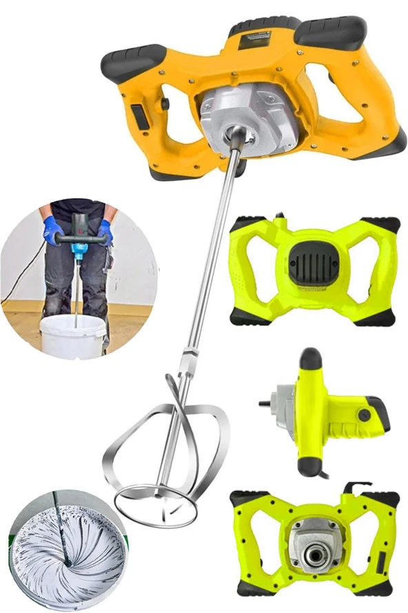 Moonshop Pro Japan 4000 Xbakir Sargi 6 Kademe Devirli Ayarlı Elektirikli Alçı Boya Ve Harç Karıştırıcı Mikser ürün görseli 1